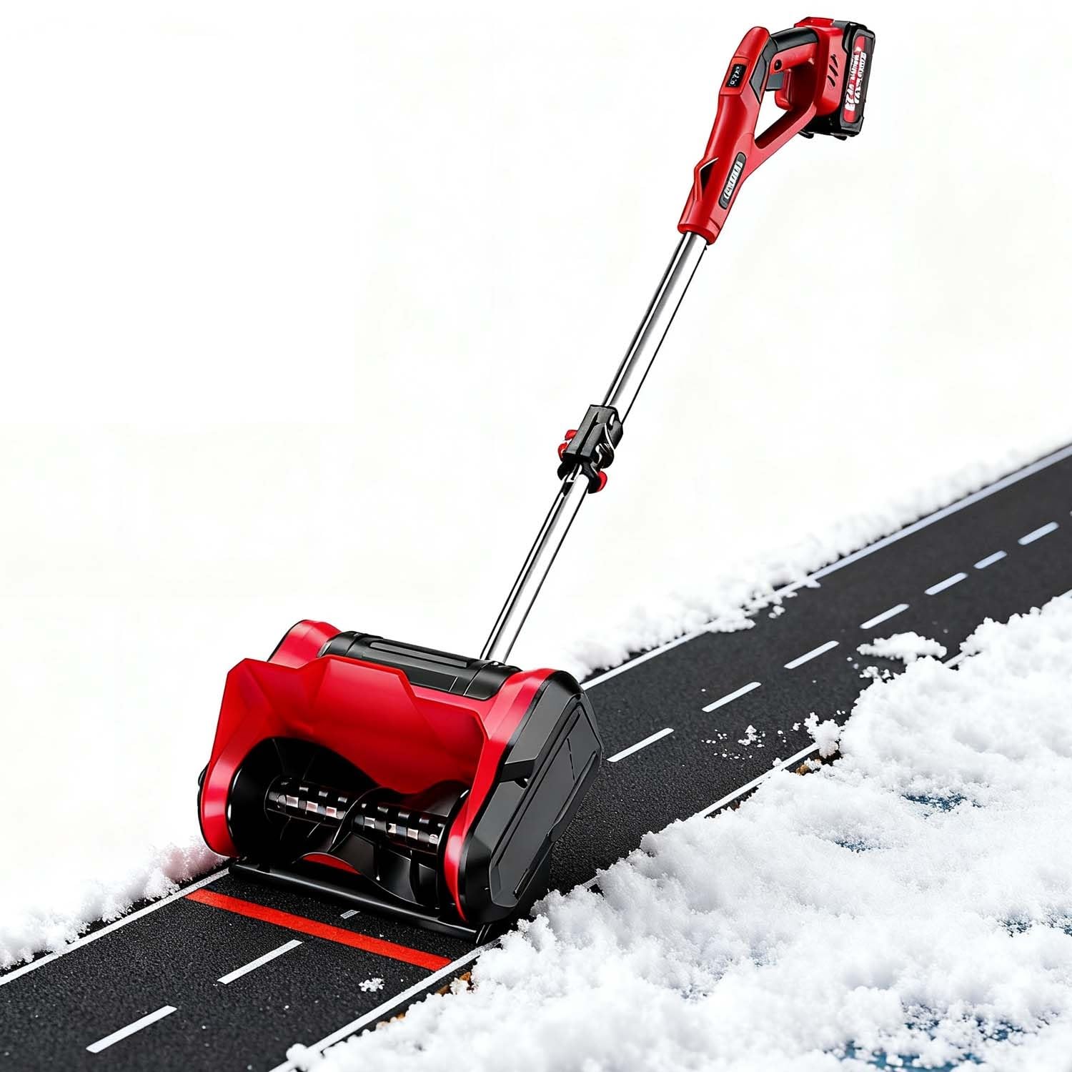 Pala Per Neve Elettrica, Spazzaneve Senza Fili Con Batteria 4.0Ah, Fornisce Pulitura 32 Cm Larghezza E 16 Cm Profondità, Per Viali, Fattorie E Uso Domestico.
