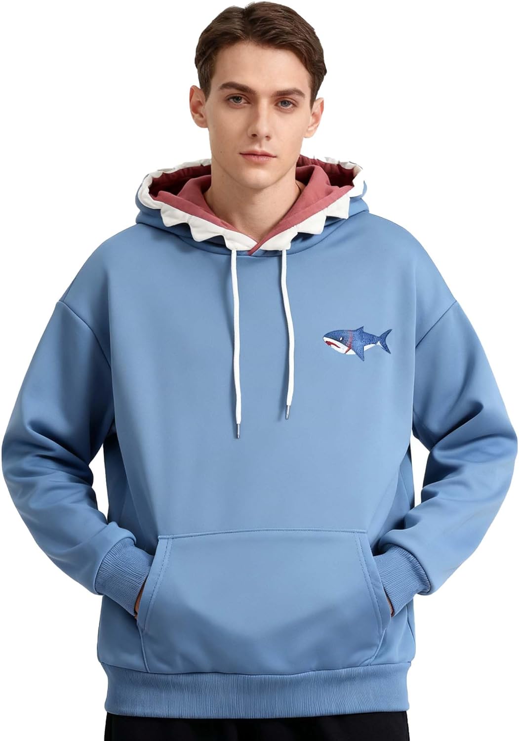 Shark Graphic Hoodie Unisex Sweatshirt Soft Cotton Blend Pullover Casual Streetwear Cute Shark Hoodie for Teens