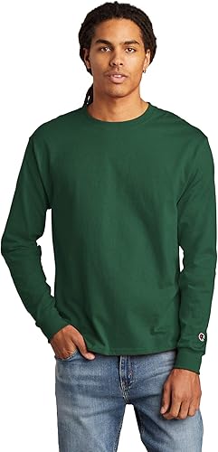 Champion Heritage 5.2-Oz. Jersey Long Sleeve Tee CC8C L Dark Green