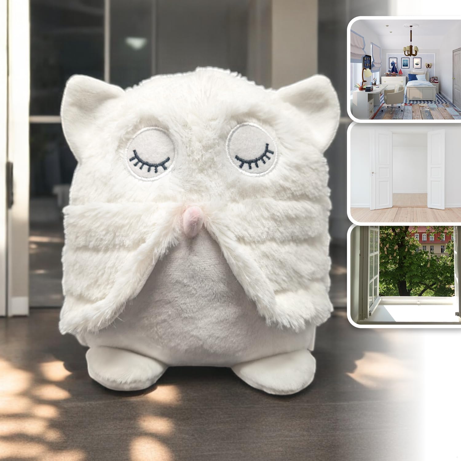 COM-FOUR® Doorstop, Heavy Door Holder in a Cute owl Design, Functional Home Accessory, Window Stopper Ideal for drafts - Image 2