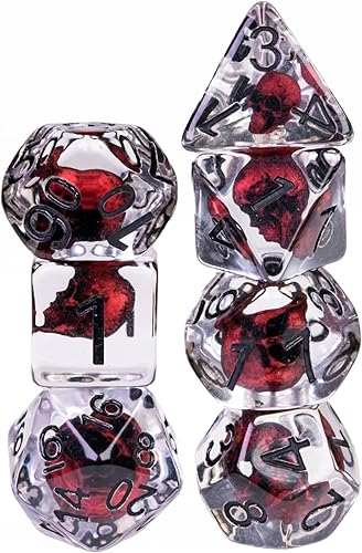 Miniatura 3 de UDIXI - Juego de dados poliédricos DND; juego de dados para Dungeons & Dragons, dados de calavera para DND, RPG, MTG y otros juegos de mesa