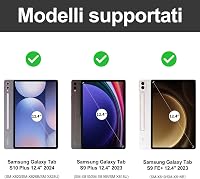 SENGBIRCH Mágneses Billentyűzetes Tok Samsung Galaxy Tab S9FE+ 12.4" Bluetooth Billentyűzettel - Fekete 2