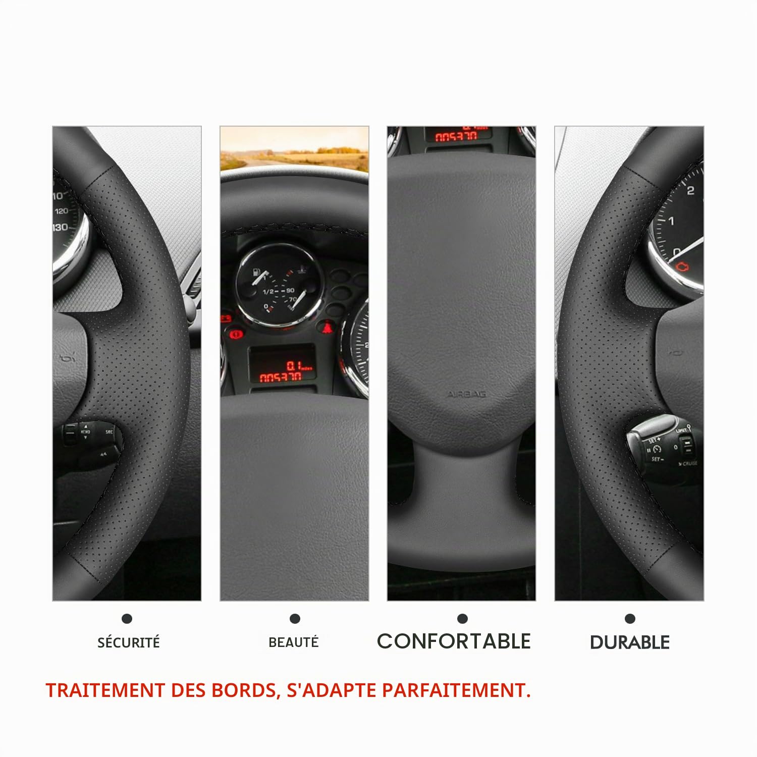 MEWANT Housse de Volant sur Mesure à Coudre pour Peugeot 206
