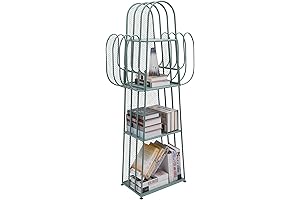 4-Tier Freestanding Cactus Bookshelf: Greenery and Utility for Your Home