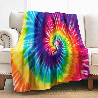 Levens Rainbow Blanket Gifts for Women Girls Mom, Red Blue Yellow Spiral...