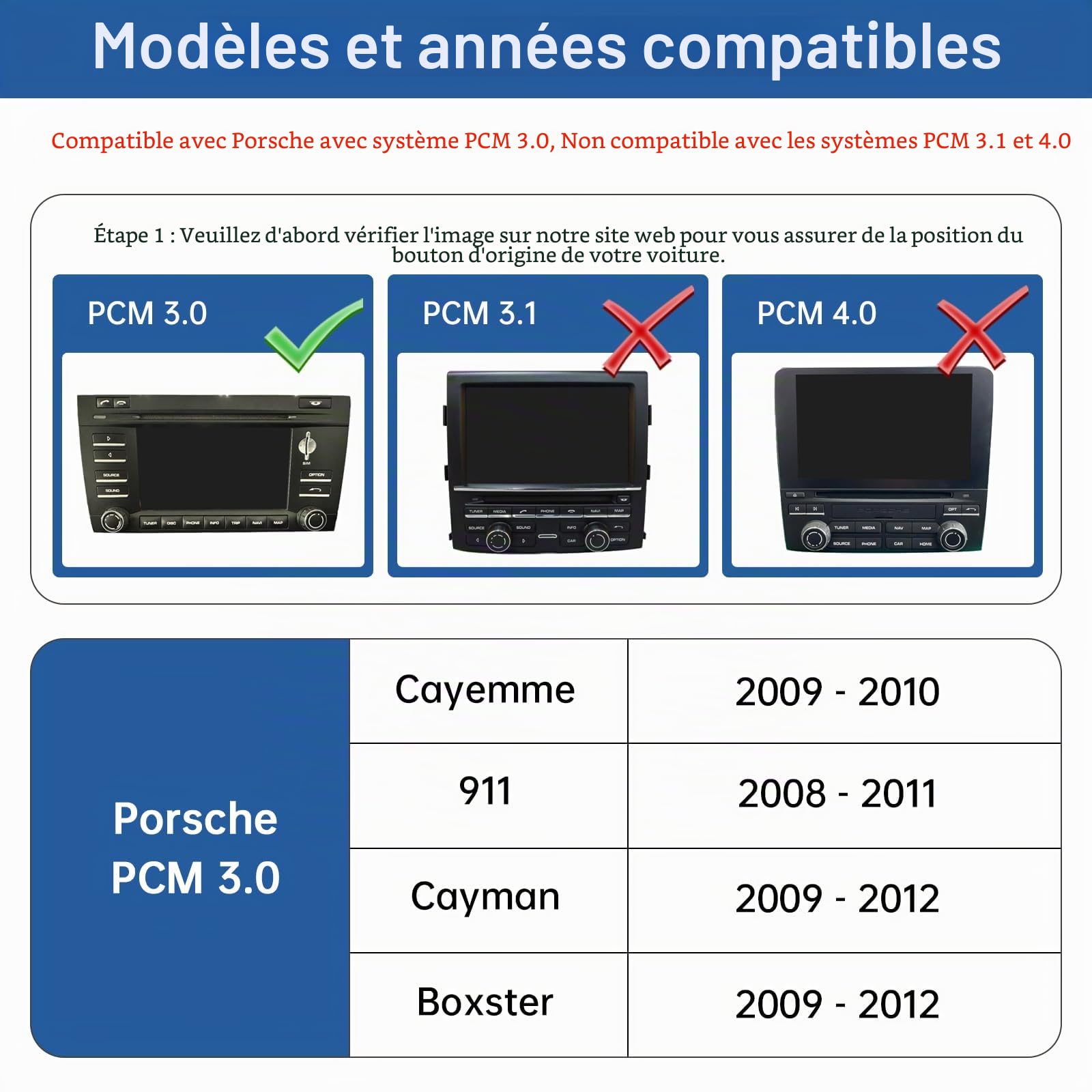 Road Top sans Fil Carplay Android Auto pour Porsche avec PCM 3.0