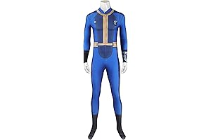 [Fallout Vault Suit]: Deluxe Vault Dweller Costume Men's Shelter Bodysuit Jumpsuit Adults Halloween