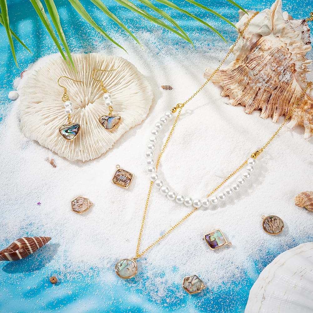 BENECREAT Abalone Shell Charms, Paua Shell Pendant Shell Charms for Jewelry Making - Image 4