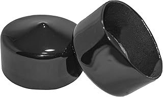 Made in USA Prescott Plastics 1.75" Inch Round Rubber Hole Plugs, Inserts (4 Pack), Black Rubber Caps for Metal Tubing, Fence and Auto Body, Glide Insert for Pipe Post, Chair Legs and Furniture legs