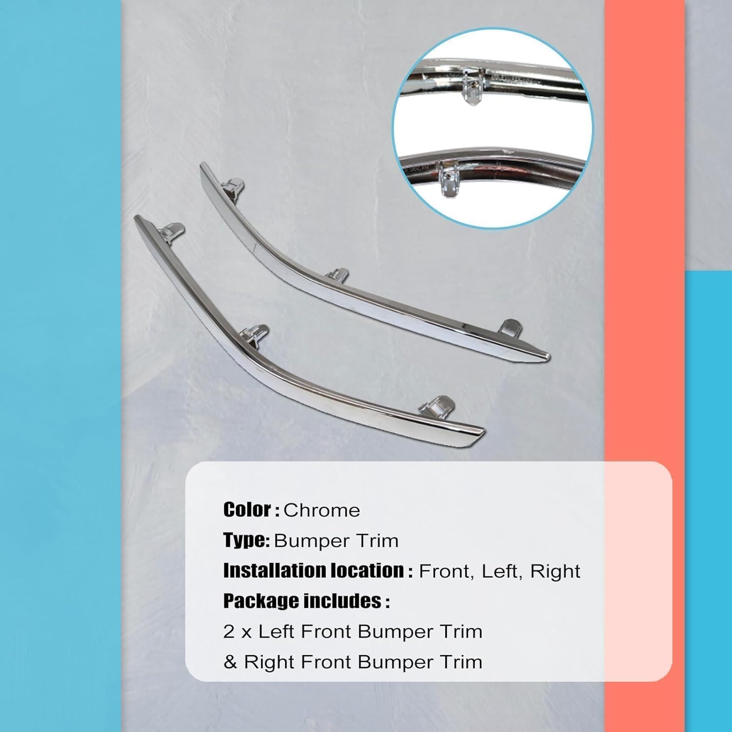 XQSMWF 52712-35010 52713-35010 Front Bumper Trim Left & Right Fit for 2014 2015 2016 2017 2018 2019 2020 2021 2022 Toyota 4Runner Limited