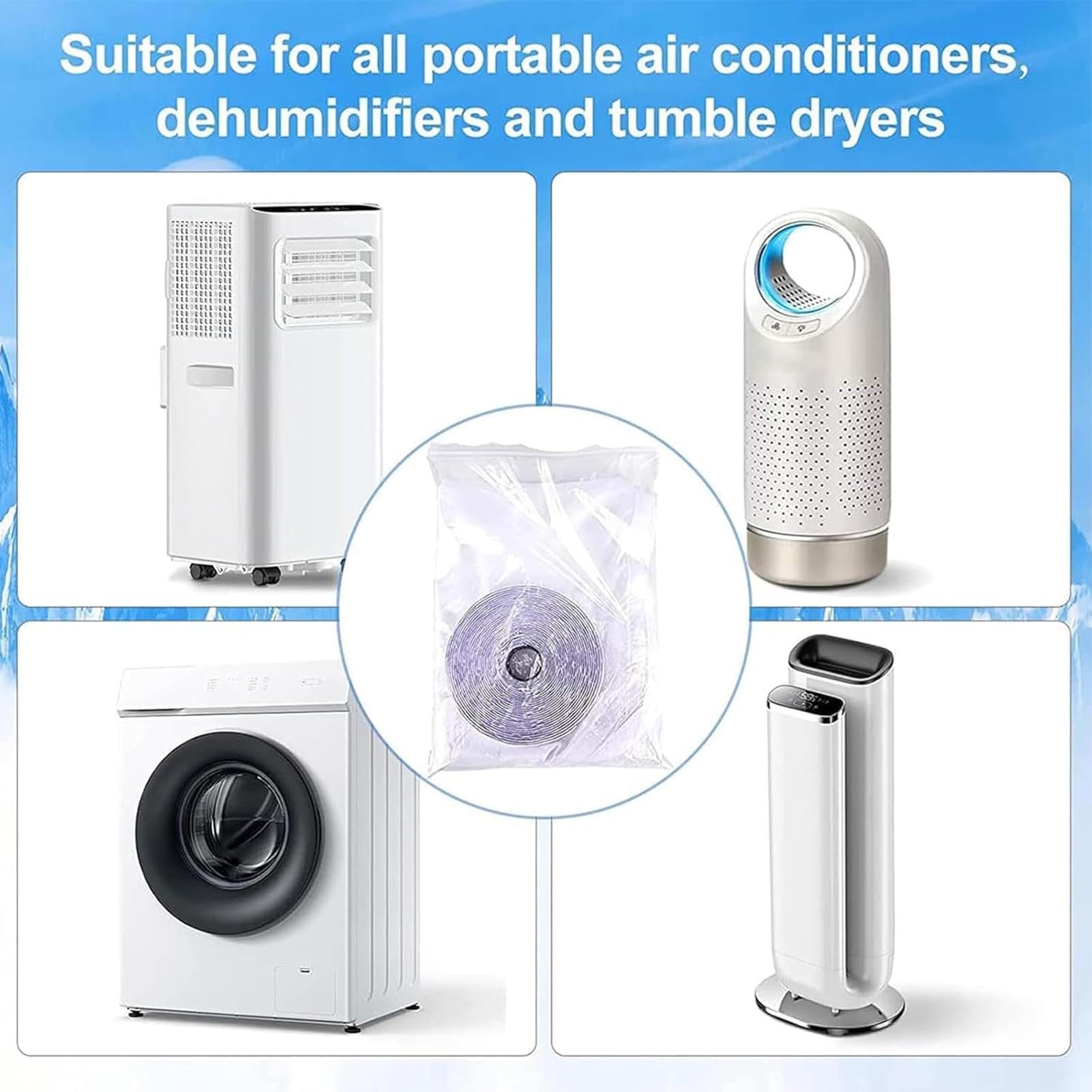 Kit Di Guarnizioni Per Finestre AC Portatili Kit Di Ventilazione Universale | Il tessuto sigillante con doppia cerniera blocca l'aria calda e blocca le correnti d'aria. Il design a risparmio energetico