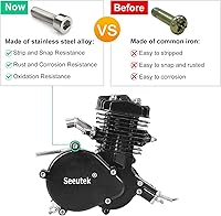 Vista 2 de Seeutek Kit de motor de bicicleta de 80 cc 26 "28 "bicicleta motorizada ciclo de 2 tiempos de gasolina motor motor kit actualización con Speedoemter