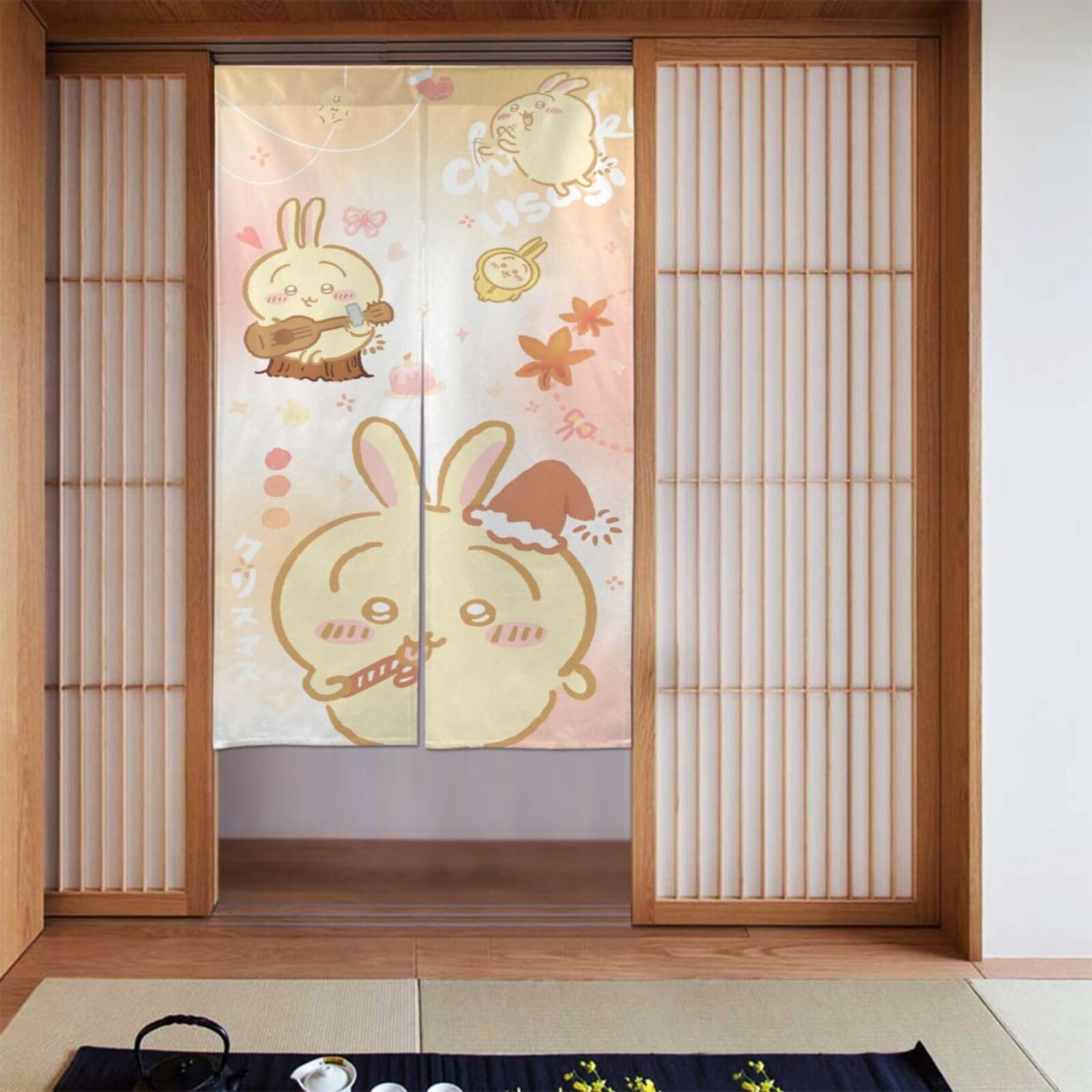 Amazon｜ちいかわ うさぎ のれん 暖簾 目隠し 遮光 間仕切り かわいい