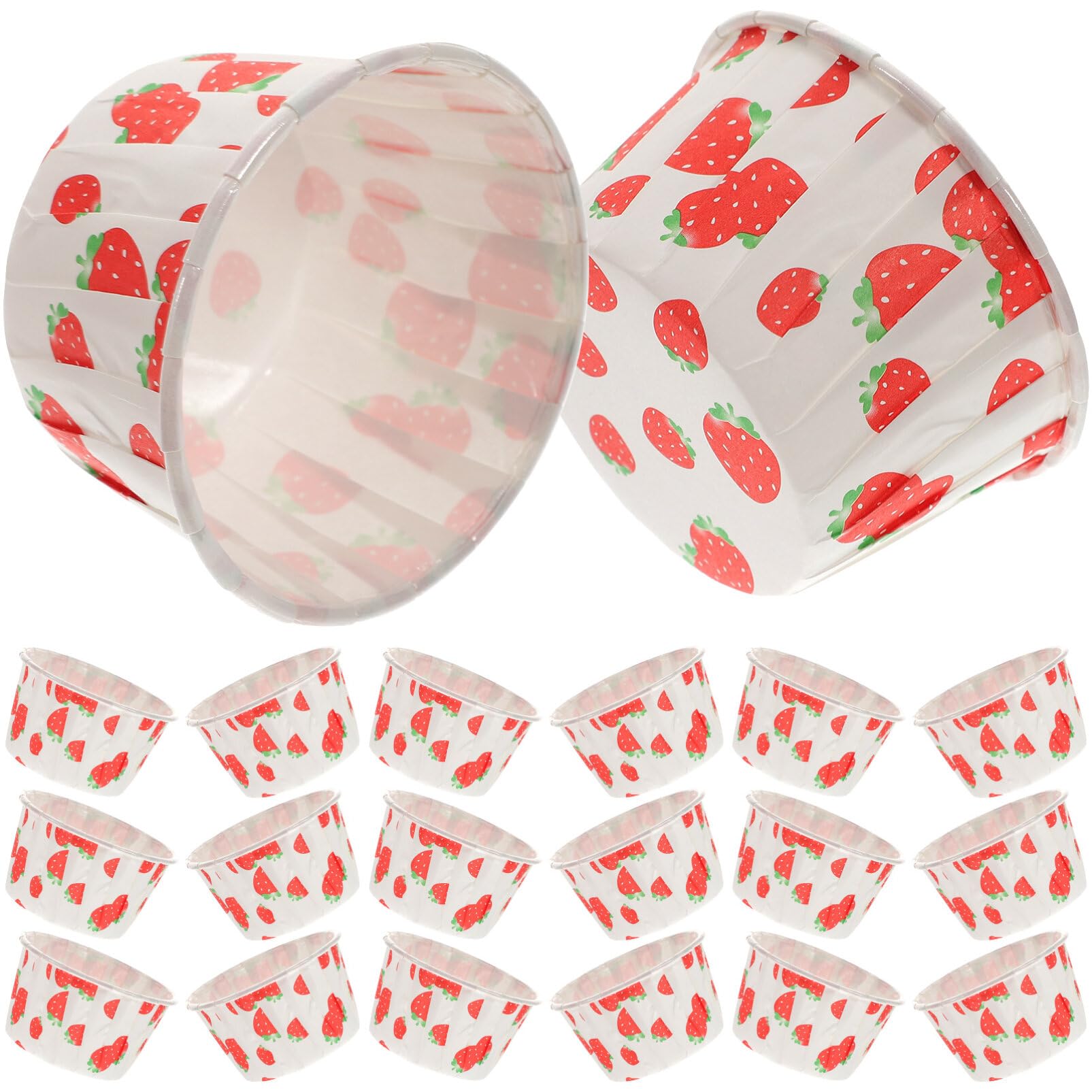 Operitacx Cupcake Cases for Baking 150 Pcs Muffin Case for Baking Muffin &, 100Pcs Strawberry Paper Disposable Cake Cups