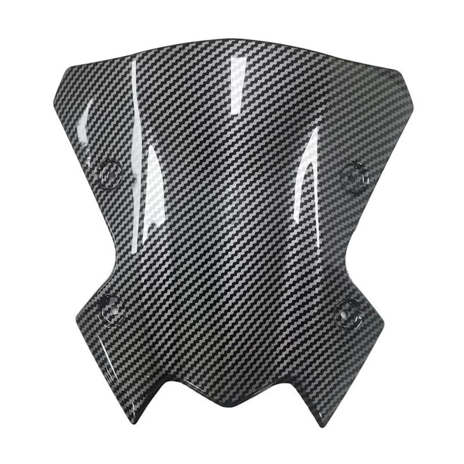 Kit de carenado Parabrisas De Motocicleta con Soporte Pantalla Aspecto Fibra Carbono Y Color Negro para Kawasaki Z900 2020-2023(Carbon Fiber Look)