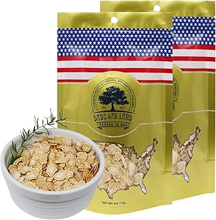 DOL American Ginseng Slices from Wisconsin (Sliced Ginseng Root Wisconsin Grown!Most People Use It to Make Ginseng Tea! Good for Health! 花旗参/西洋参 -in Bag (Small 4oz/Bag*2)