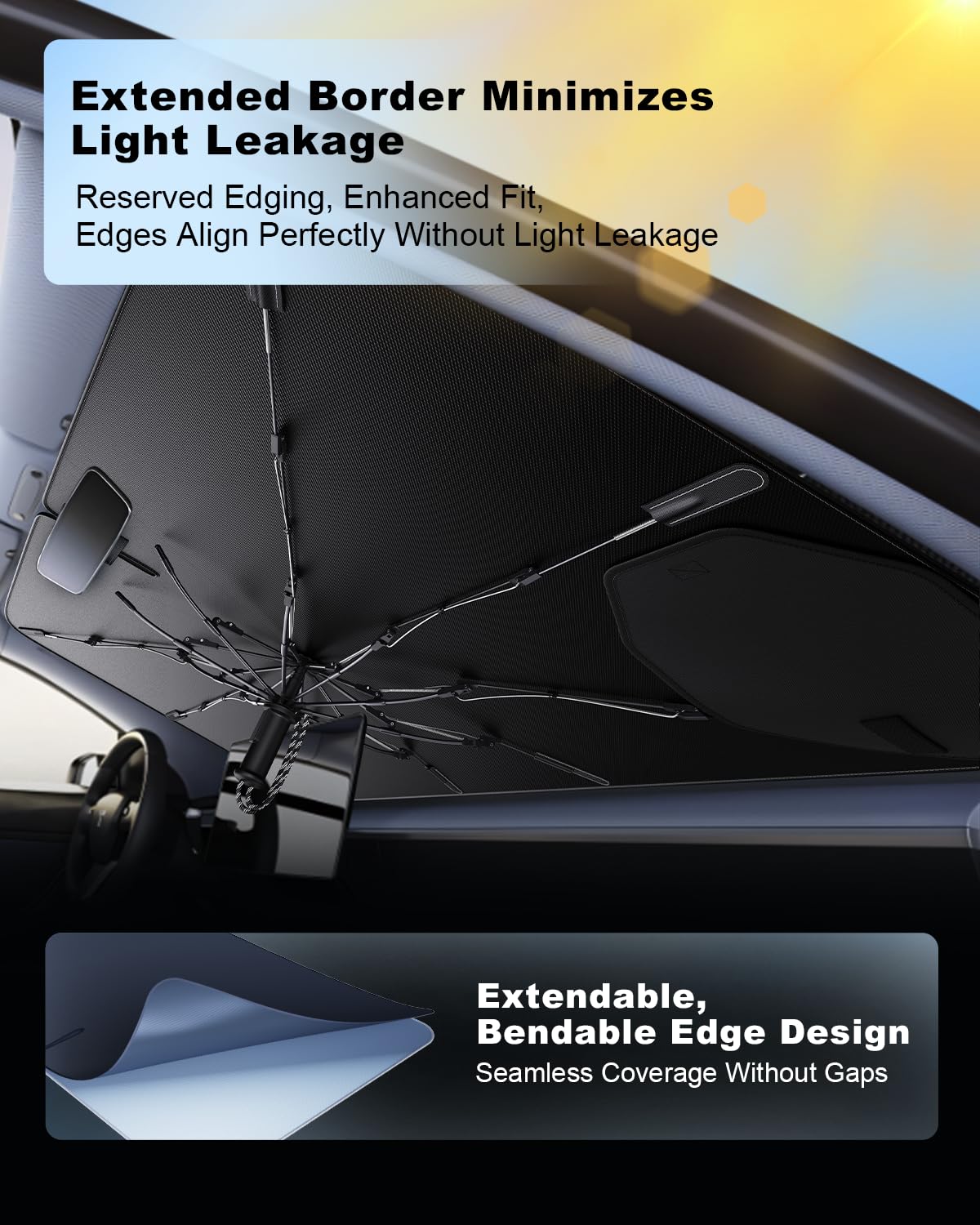[2026 Upgrade] CDEFG Kompatibel mit BMW 1er F70 2024 2025 2026 Sonnenschutz Abdeckungen Frontscheibe Sonnenschirm Die Vordere Schallwand Windschutzscheibe Auto Sonnenblende Zubehör