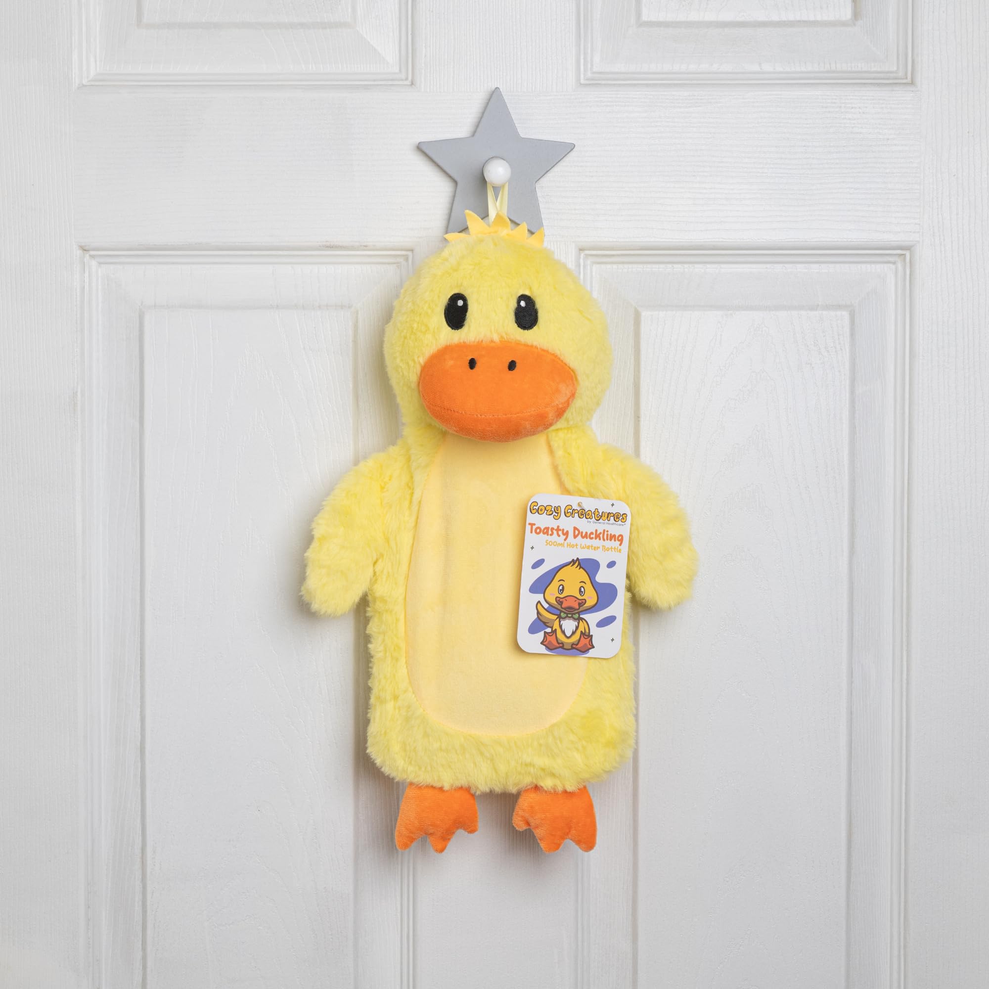 General Healthcare Cozy Creatures Superweiche Kinder-Wärmflasche mit Bezug (Ente)