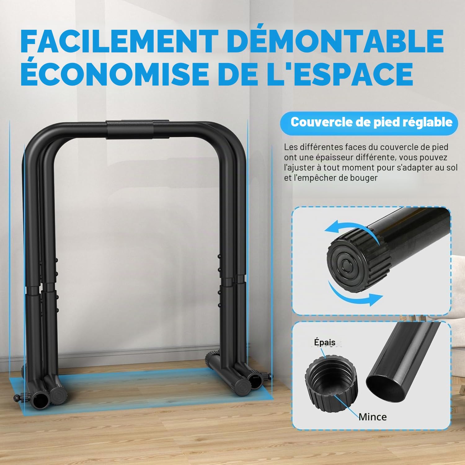 RELIFE REBUILD YOUR LIFE Dips Barre Parallèle Station de Musculation Réglable Push Up Dip Support Gym Street Workout Dip Stands