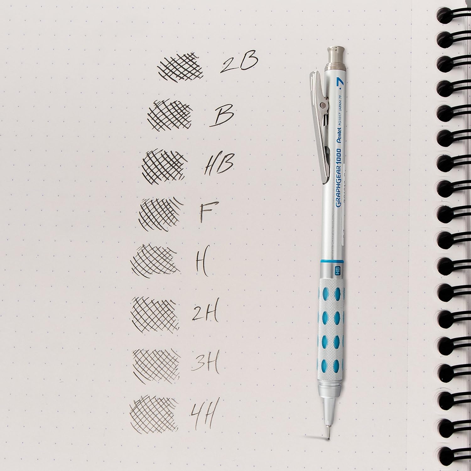 Pentel 2b Graphite de 0,7 mm, kit de 12 estuches con 12 grafitos