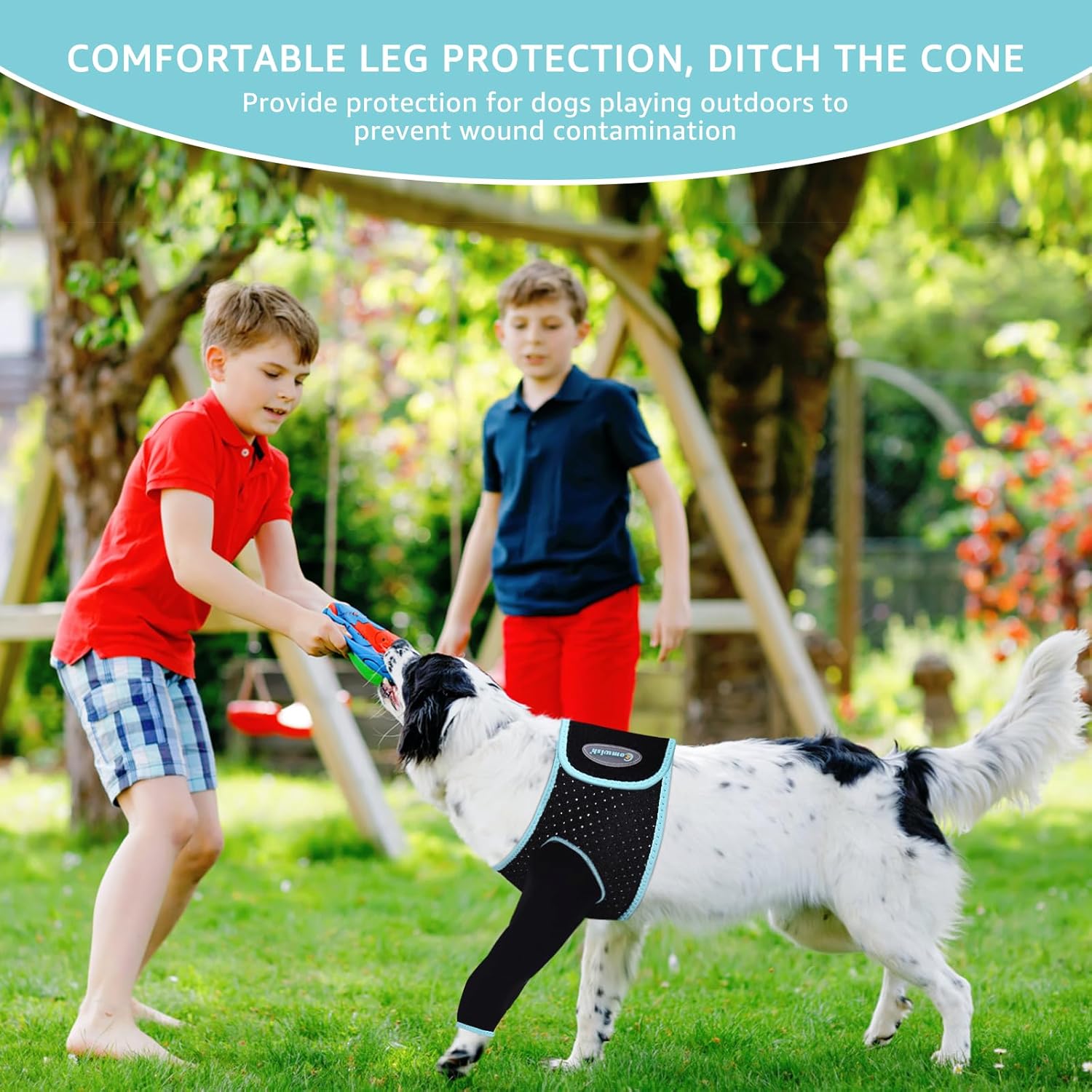 Recovery Sleeve for Dogs, Front Leg Protection After Surgery, Dog Leg Sleeve to Stop Licking, Bite and Keep Dry, Machine Washable Waterproof Abrasion Resistant Dog Recovery Sleeve (XXL)
