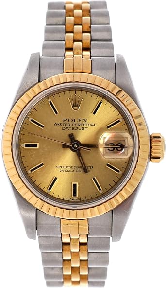 Pre-Loved Oyster Perpetual Datejust Automatic Watch Stainless Steel and Yellow Gold 26, Yellow Gold