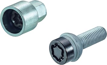 28018SUB Wheel Locking Bolts SUB (Black) M14x1.5, Ball Seat R13, Shaft Length 26.7 mm, Total Length 46.7 mm, SW17, Key Diameter 25.8 mm