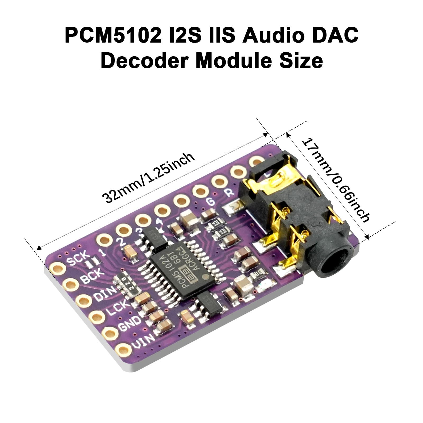 PCM5102 I2S IIS Convertitore digitale-analogico DAC stereo Modulo AYWHP 3 PCS Modulo convertitore audio digitale lossless con