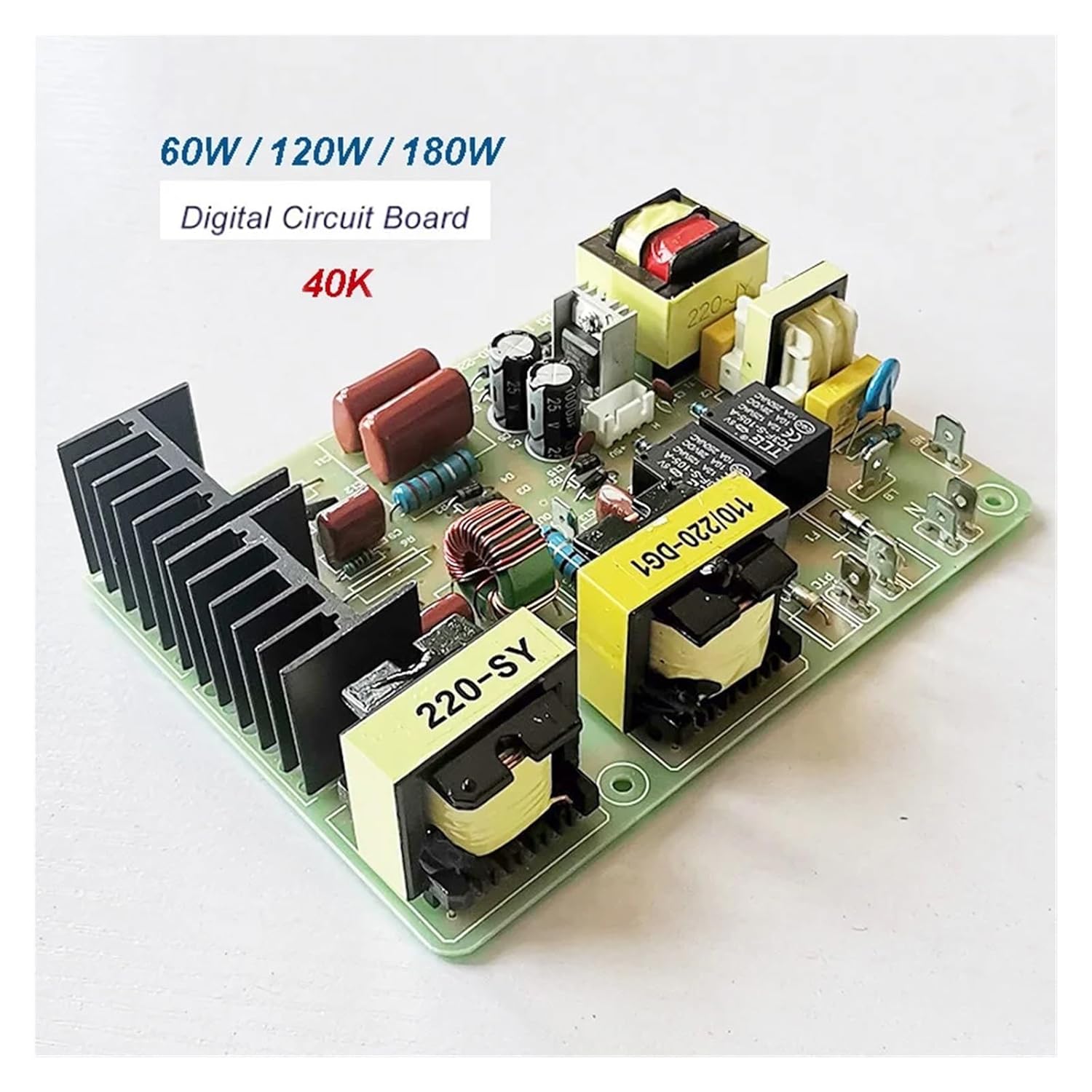 Ultrasonic Cleaner PCB Driver Boards Circuit Board Kit with 40KHz Ultrasounic Transducer(40K180W220V D-DG3)
