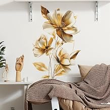 TUOKING Flowers Wall Stickers Decor,Removable Wall Murals Peel and Stick Modern Wall Art Decal Home Decor for Kitchen,Bedroom,Living Room