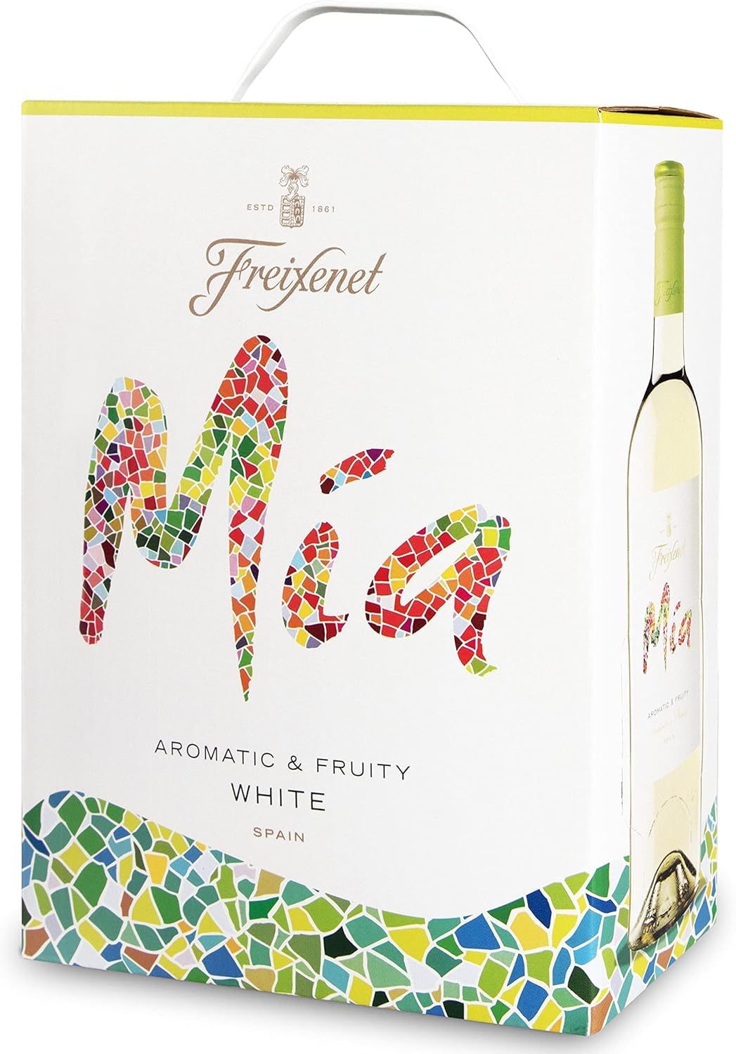 Freixenet Mia Blanco Bag-in-Box (1 x 3,0 l) Spanischer Weißwein in Großpackung; lieblich, fruchtig-frisch und lebendig; zu leichten Fischgerichten und spanischen Tapas