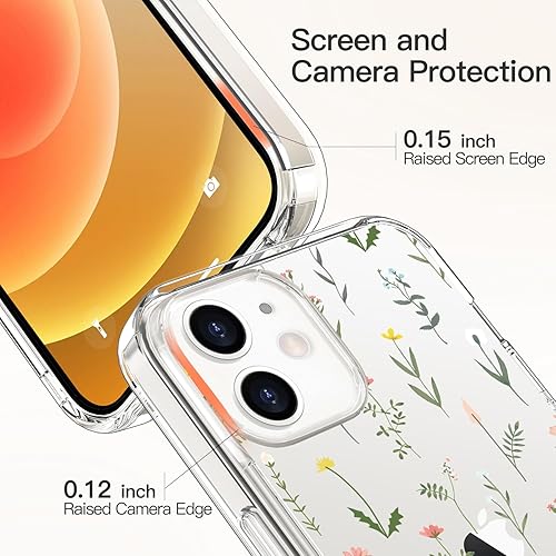 Miniatura 4 de ICEDIO Funda para iPhone 15 Pro con protector de pantalla, transparente y con patrones modernos de moda, diseñada para niñas y mujeres, funda