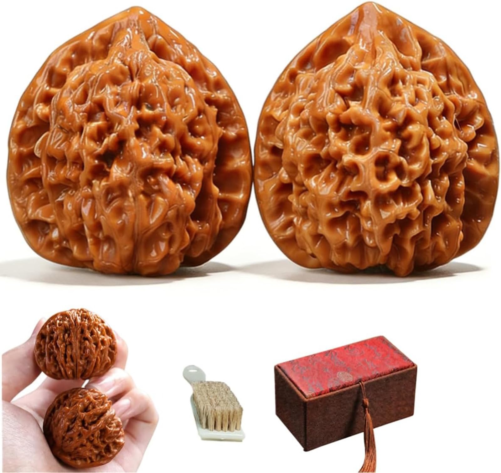 Nueces Wenwan de China naturales seleccionadas sin pulir color original coleccionables 38-39