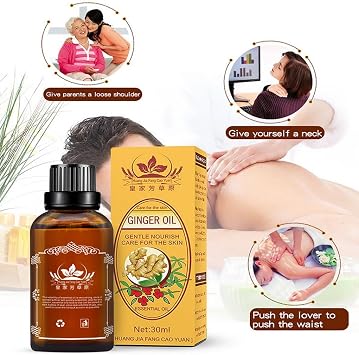 100% Pure Natural Ginger Massage Oil, 2 Pcs