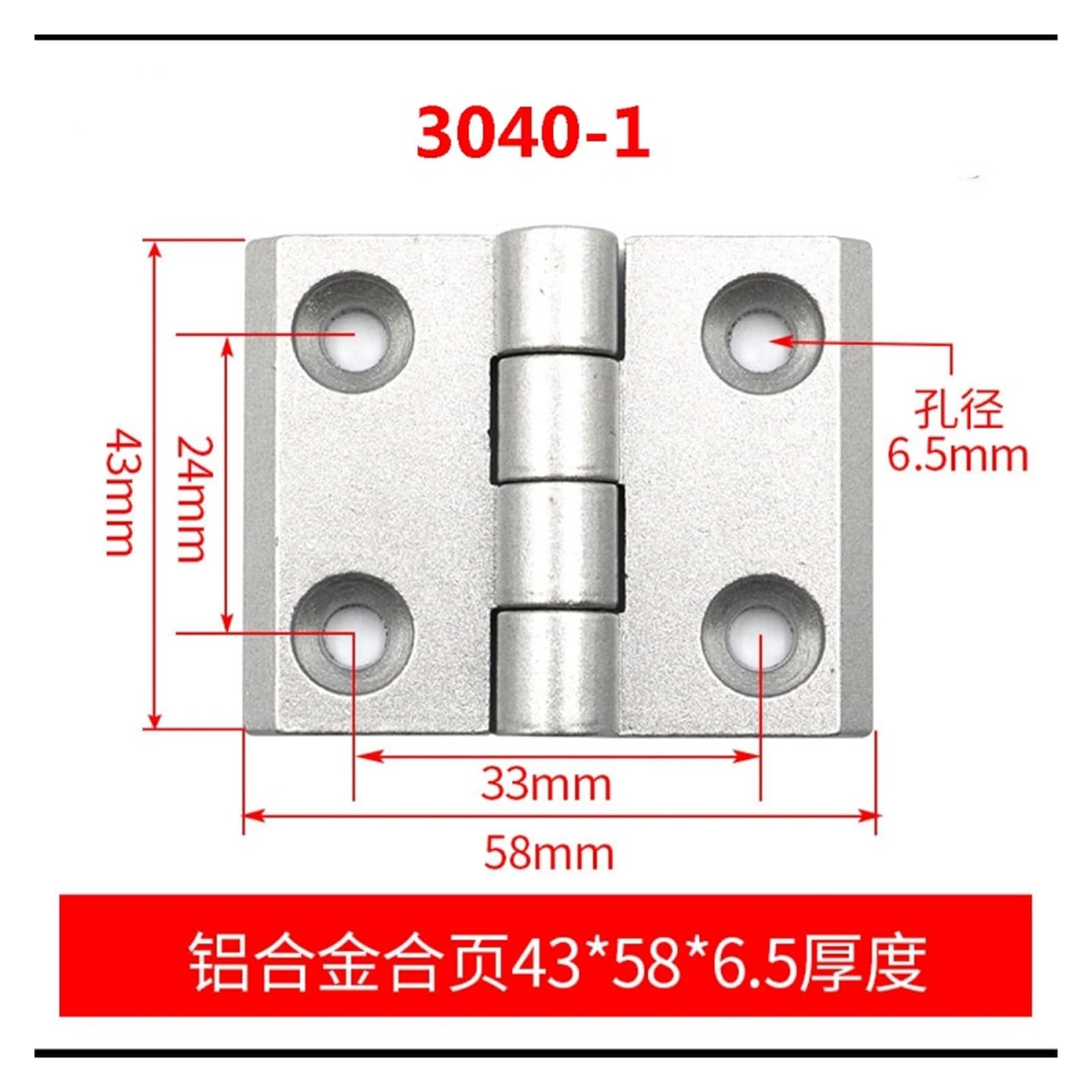 10 Uds 2020 3030 3040 4040 perfil de aluminio bisagra de Metal bisagra de aleación de Zinc bisagra de aluminio acabado conector de bisagra de puerta negro plata(Black,3040)