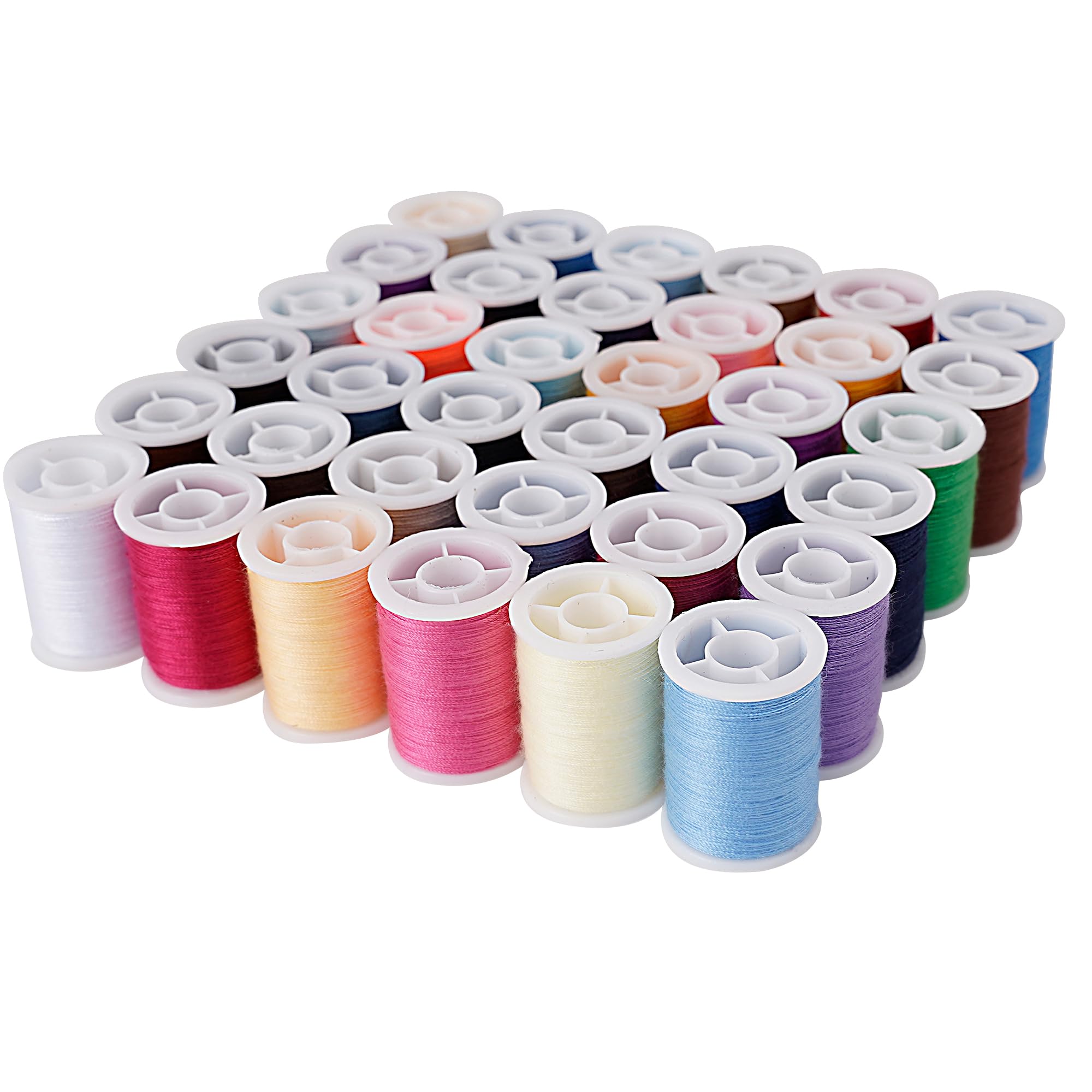 Hilo de coser de poliéster de 36 colores, 30 m por bobina, para coser a mano y uso en máquina de coser