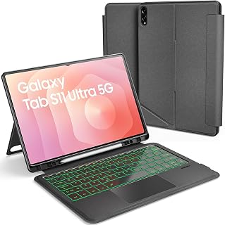 삼성 갤럭시 탭 S11/S10/S9/S8 울트라 14.6인치용 키보드 케이스 | 태블릿 키보드 커버, 14.6인치 호환성, 멀티 모델 지원