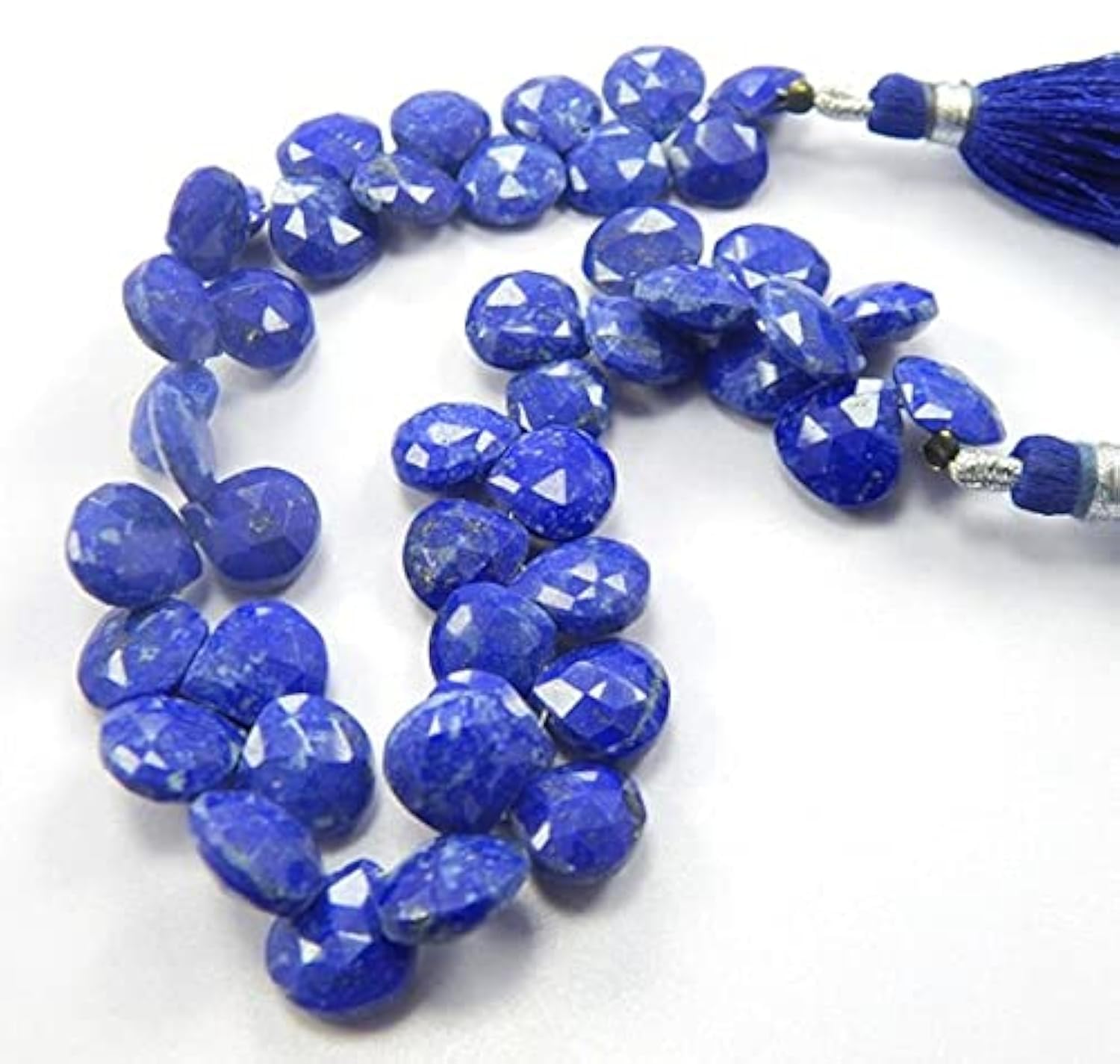 Perles briolettes Lapis Lazuli naturelles 9mm pour créer vos boucles d'oreilles