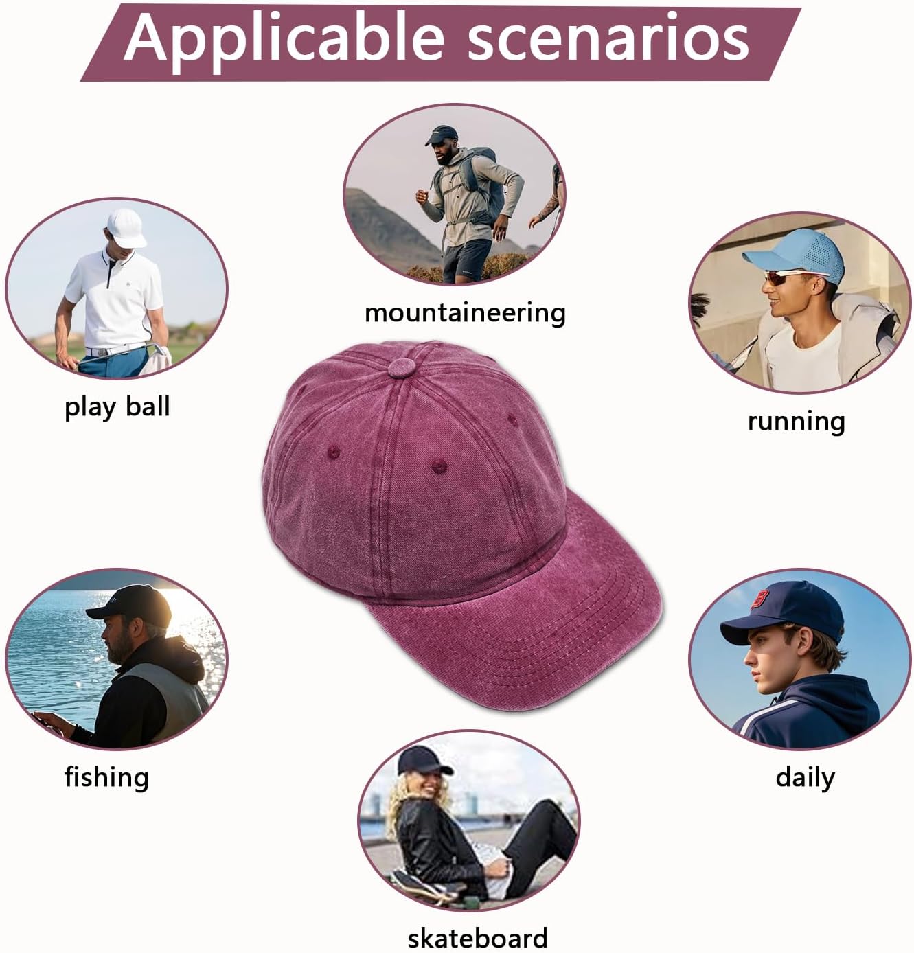 Baseball Cap Soft Cotton Plain Washed Vintage Comfort Unstructured Low Profile Dad Hats - Image 7