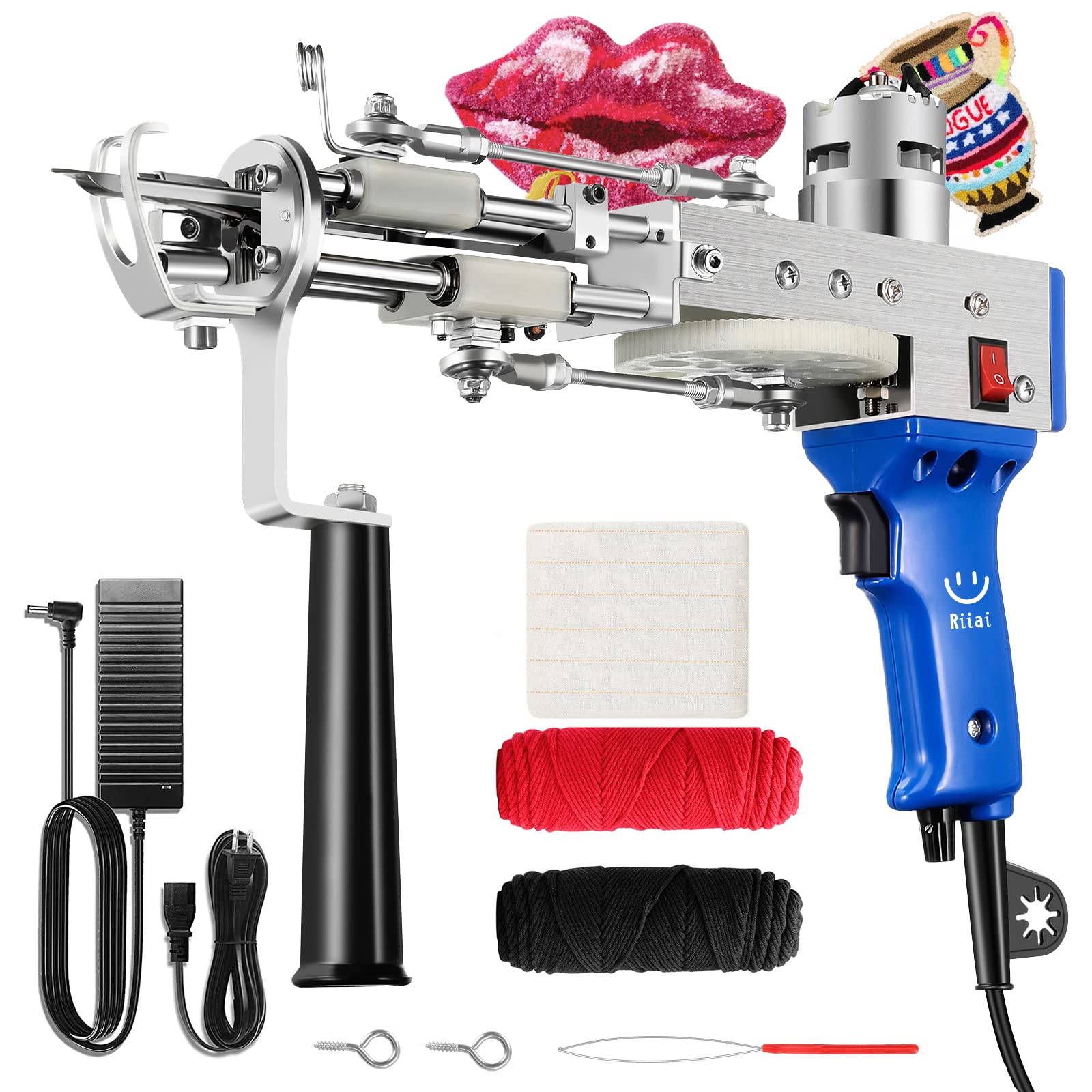 Buy Riiai Tufting , Cut Pile and Loop Pile 2 in 1, Rug Tufting Machine with Starter Kit, Speed
