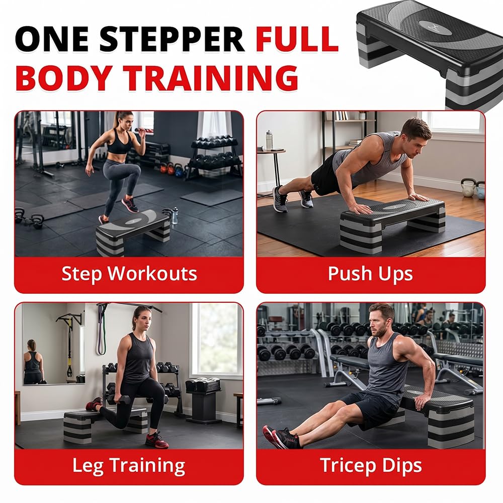 Passi aerobici multi-livello regolabili 2-5 livelli per palestra cardio pilates