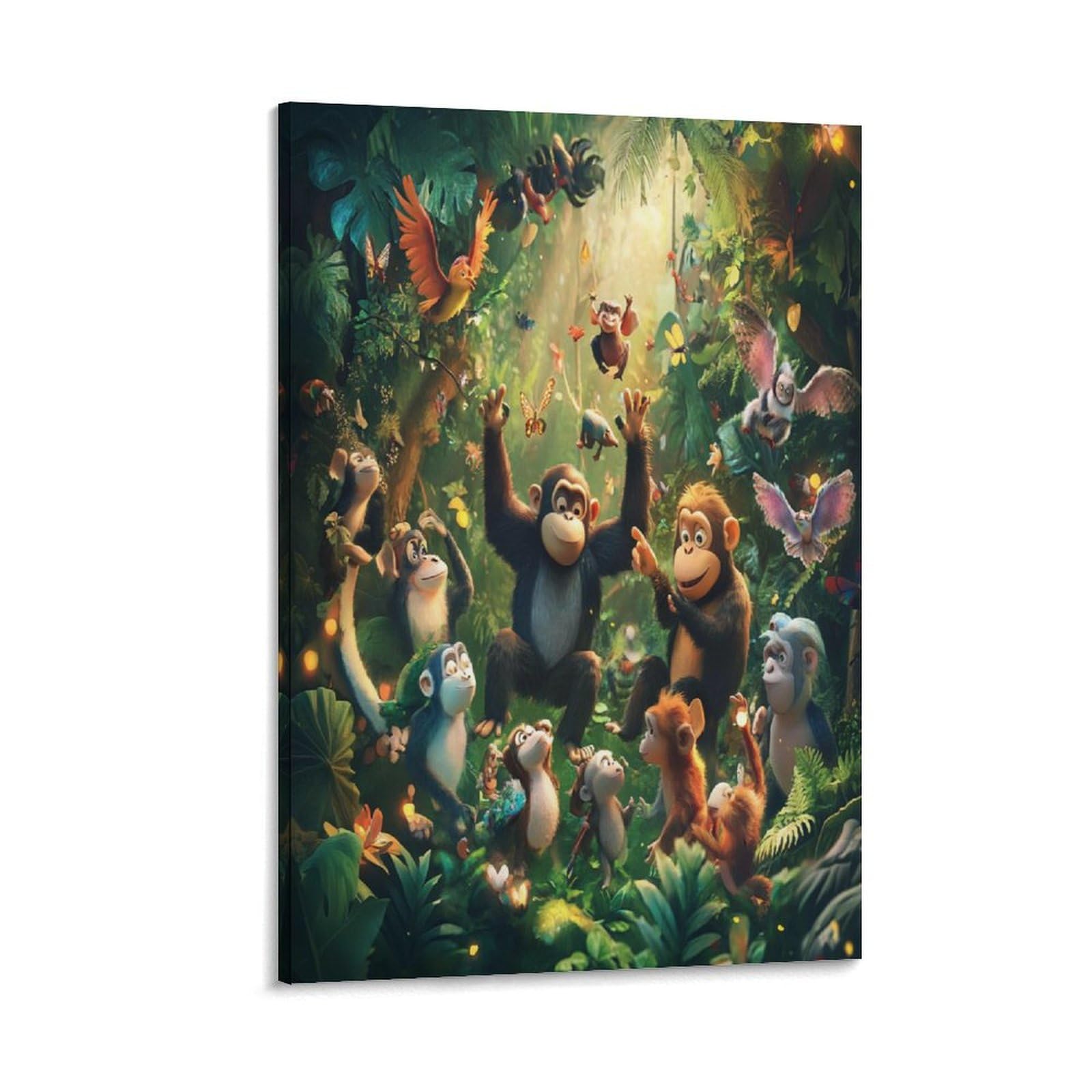 Animaux de la jungle murale impression sur toile premium 50x75cm - 7