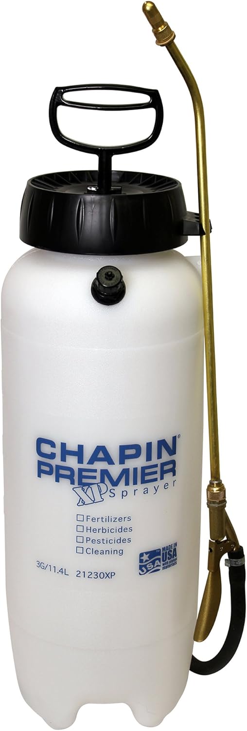 Chapin Gallon Pro XP Poly Sprayer for Fertilizer, Herbicides and Pesticides 21230XP Premire 3-Gallo, Translucent White