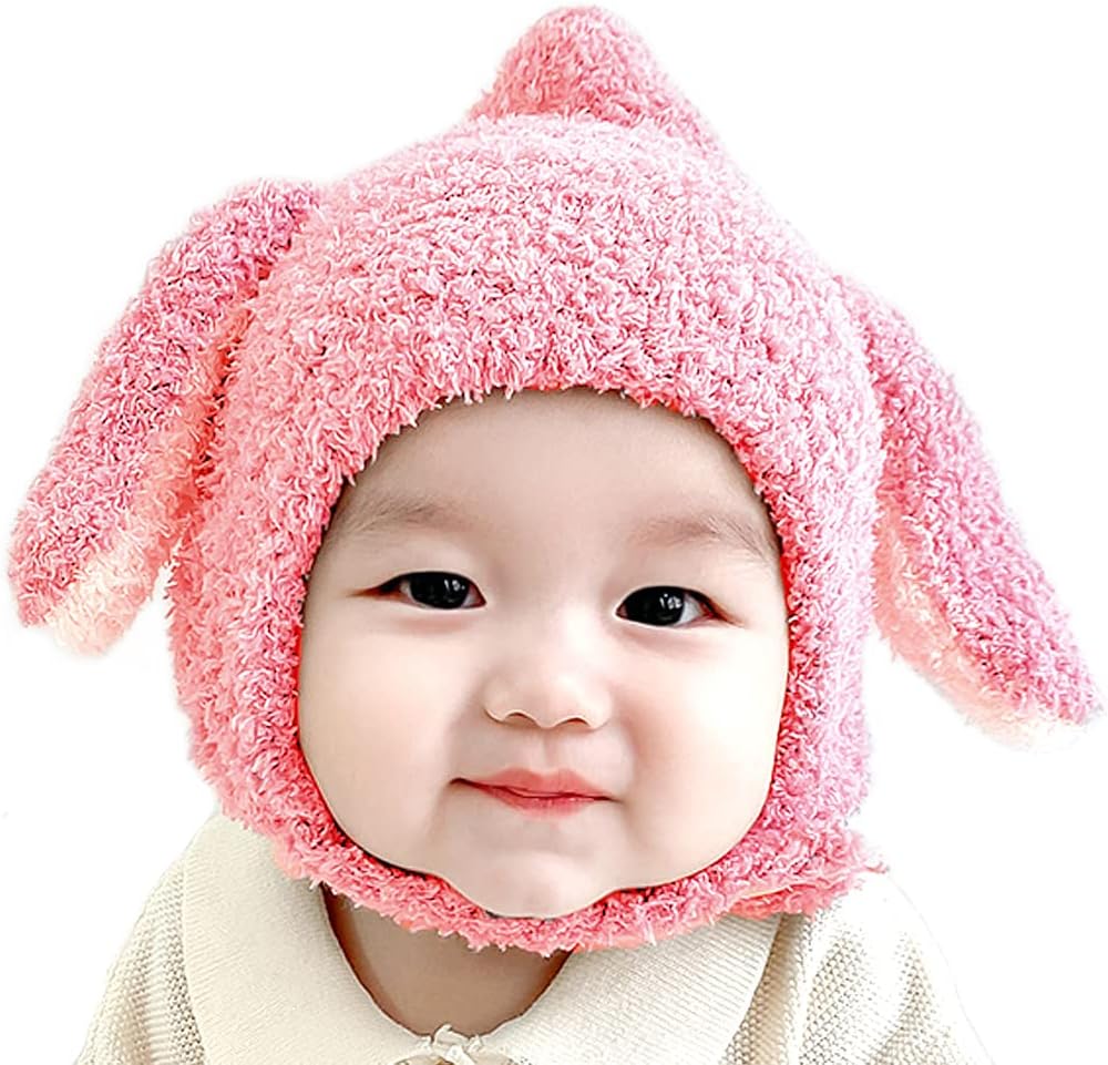 [KAKELO] カケロ ニット帽 赤ちゃん 帽子 うさぎ 耳付き 垂れ耳 ベビー キッズ 子ども あったか 防寒