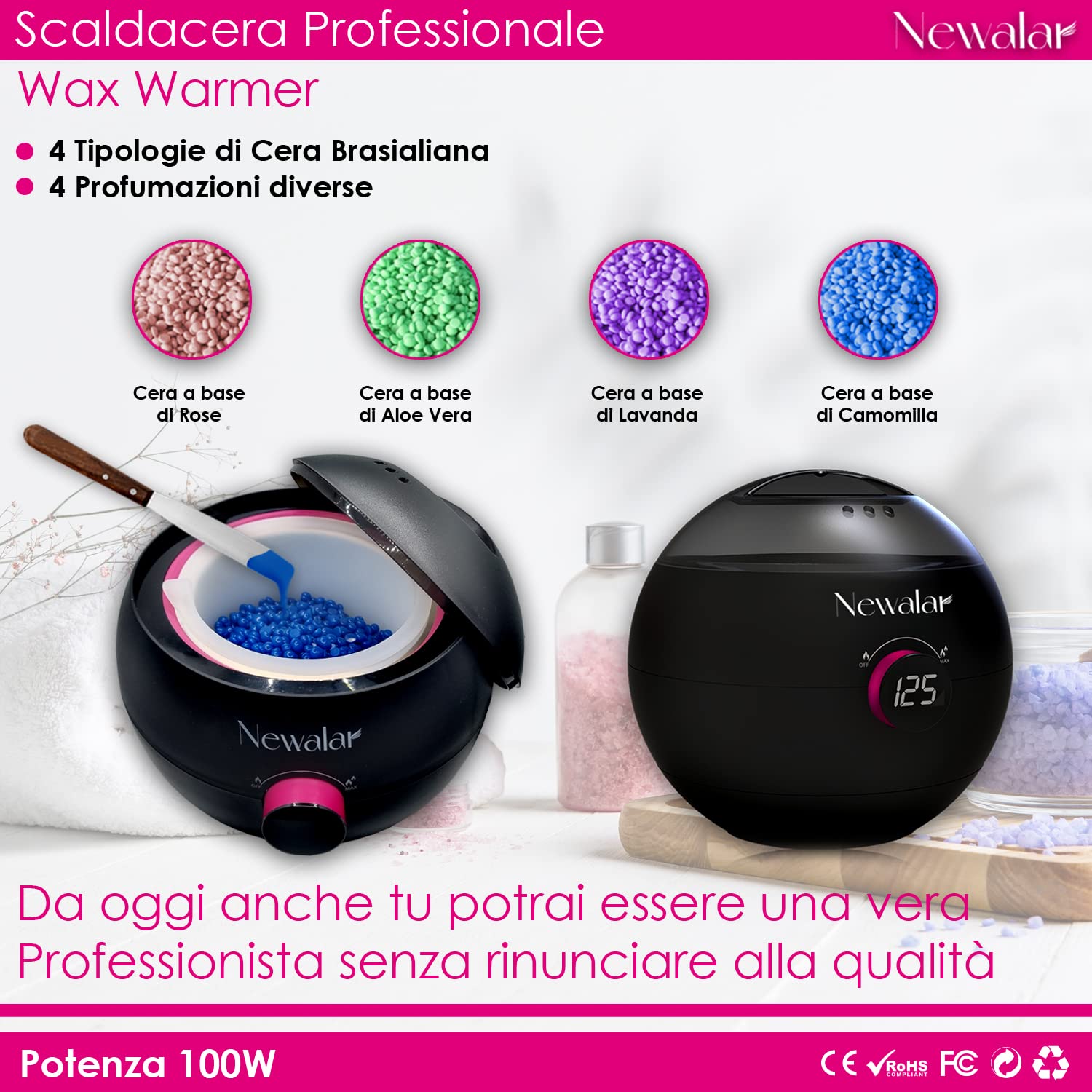 Scaldacera Brasiliana Kit Completo Depilatore Viso Corpo