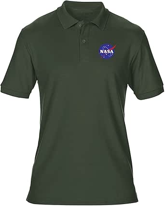 Amazon.com: NASA Space Exploration Embroidered logo - Mens Polo Shirt ...