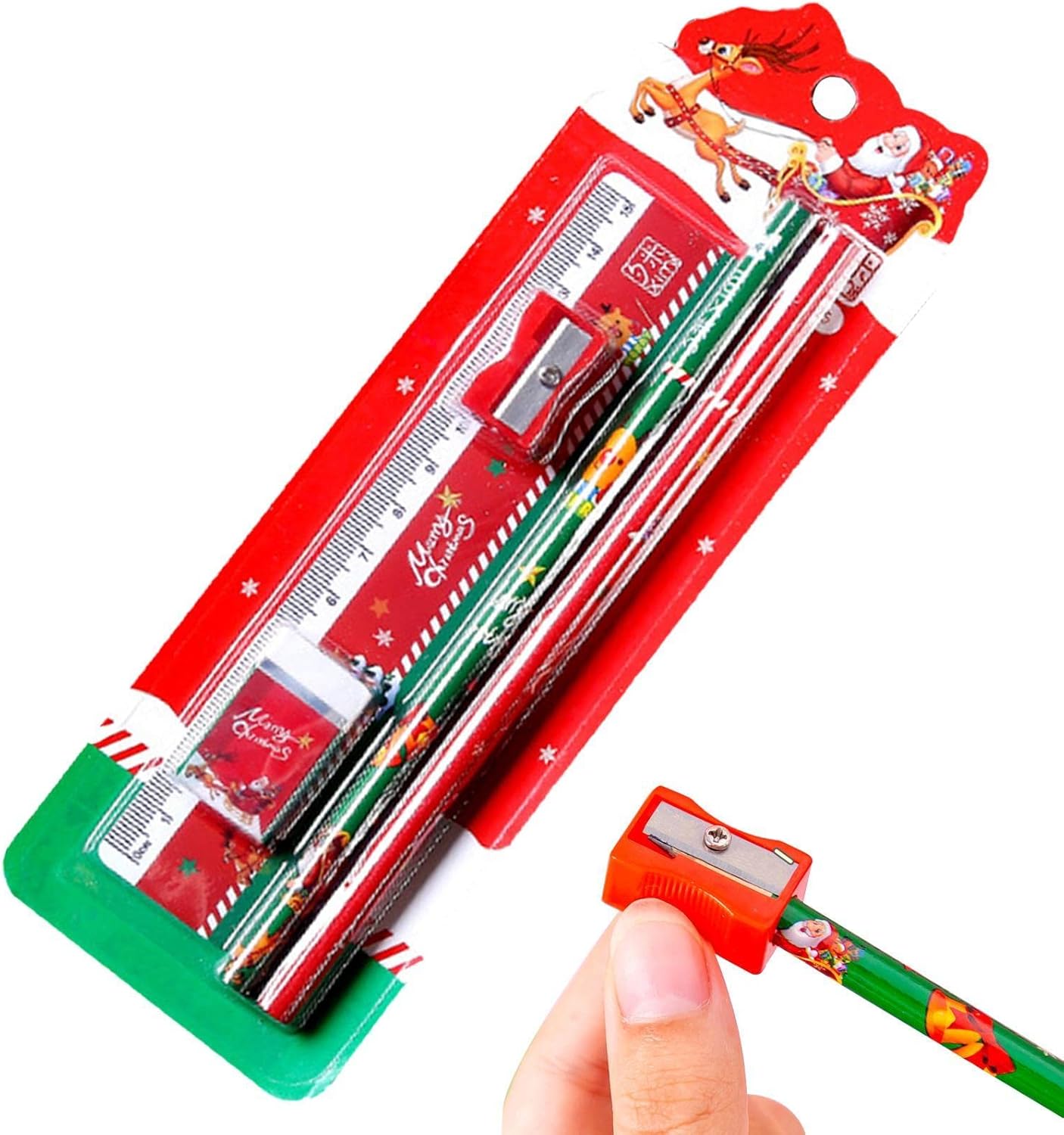 Joberio Stationery Christmas Theme Pencils Set,Stationery Class Reward