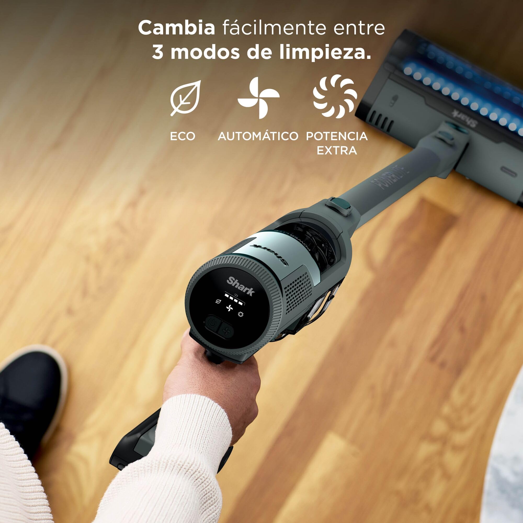 Shark PowerLite Clean & Empty Pet, Aspiradora sin Cable para Mascotas | con Base de Vaciado Automático, Limpieza Multisuperficie Ligera, Filtración HEPA, hasta 40 Minutos de Autonomía, BU3623EUT