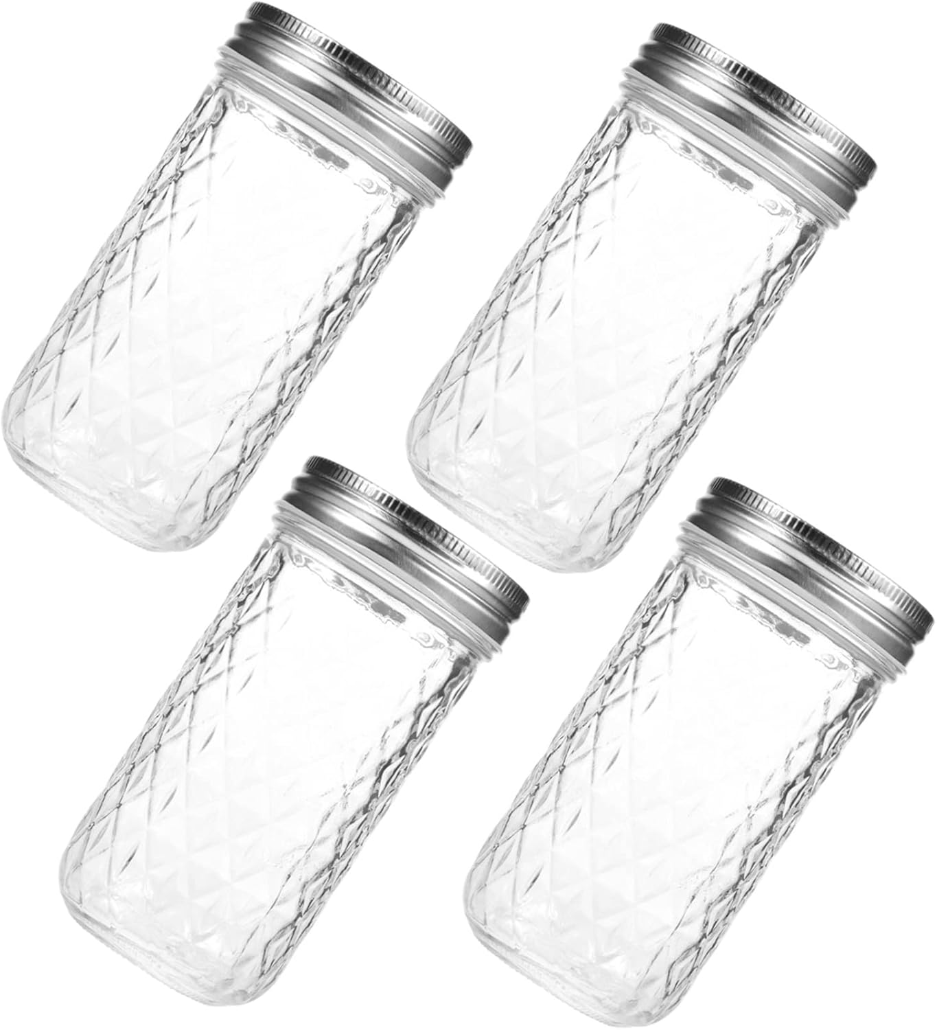 4pcs Sealed Glass Storage Jars for Jam Honey and Condiments Airtight for Easy Viewing for Kitchen Organization and Giving