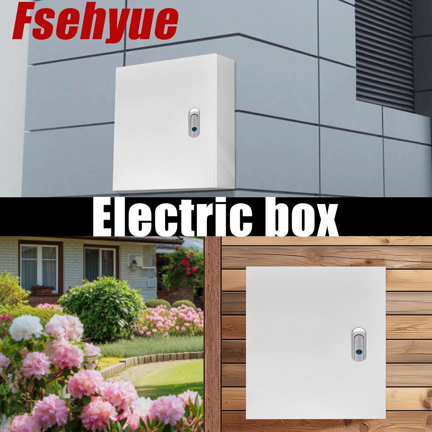 Electrical Box 12 x 10 x 6 Inch Indoor Outdoor Electrical Enclosure Box Steel Junction Box Wall Mounted Universal Electrical Project Box with Safety Locks and Mounting Plates